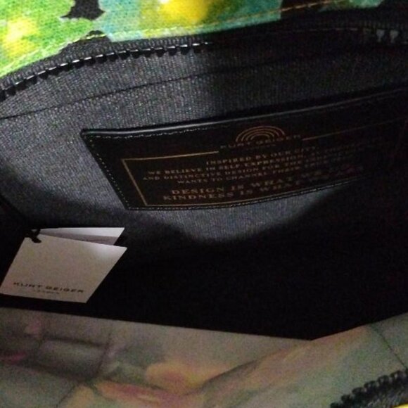 NWT Kurt Geiger Multicolor Floral Large Southbank Tote Bag with Metallic Accents - Picture 7 of 13